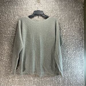 BIANCO &BLU Crewneck Sweater Xl Cashmere Wool Silk Blend Made in Italy Preppy